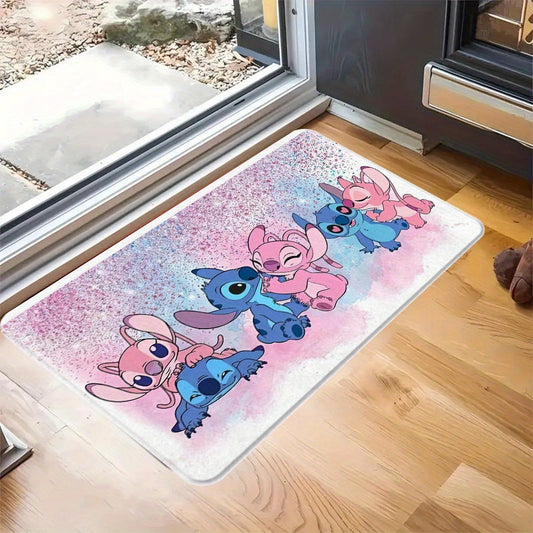 Paillasson en polyester mélangé Disney Stitch, lavable en machine - Topdecheztop.fr