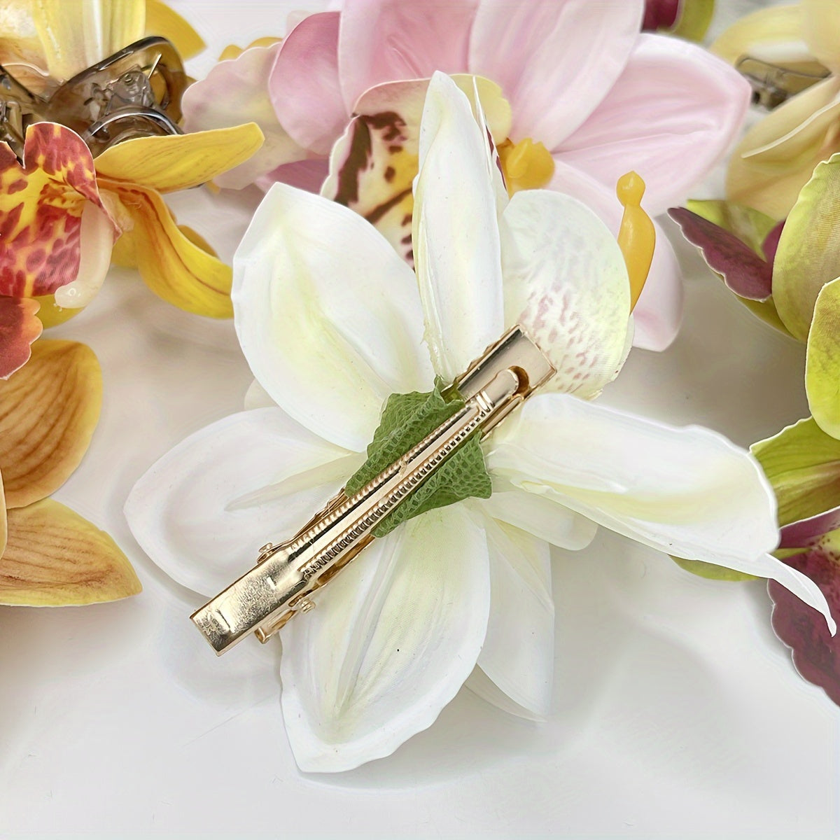 Barrette à cheveux en tissu style bohème avec fleur - Topdecheztop.fr