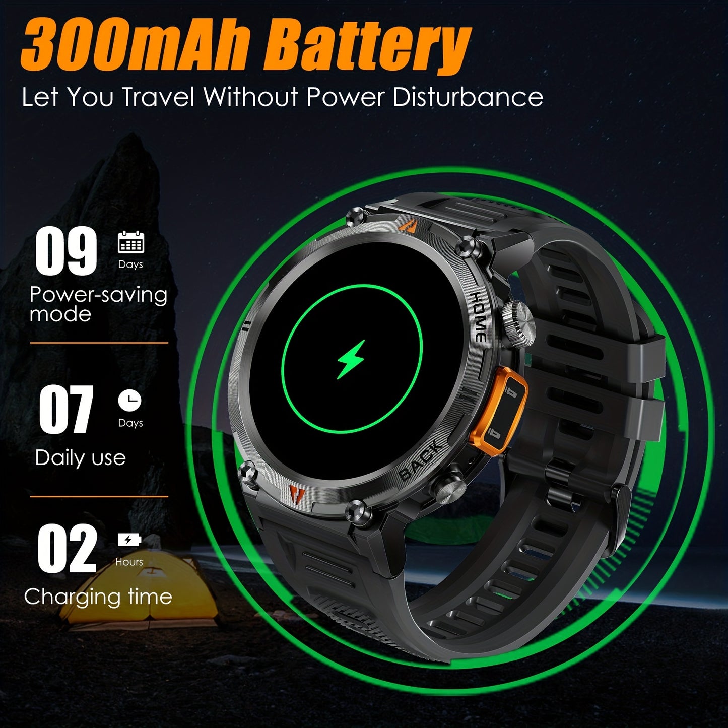 Montre connectée pour homme avec écran TFT 360p, écran 3,68 cm - Topdecheztop.fr