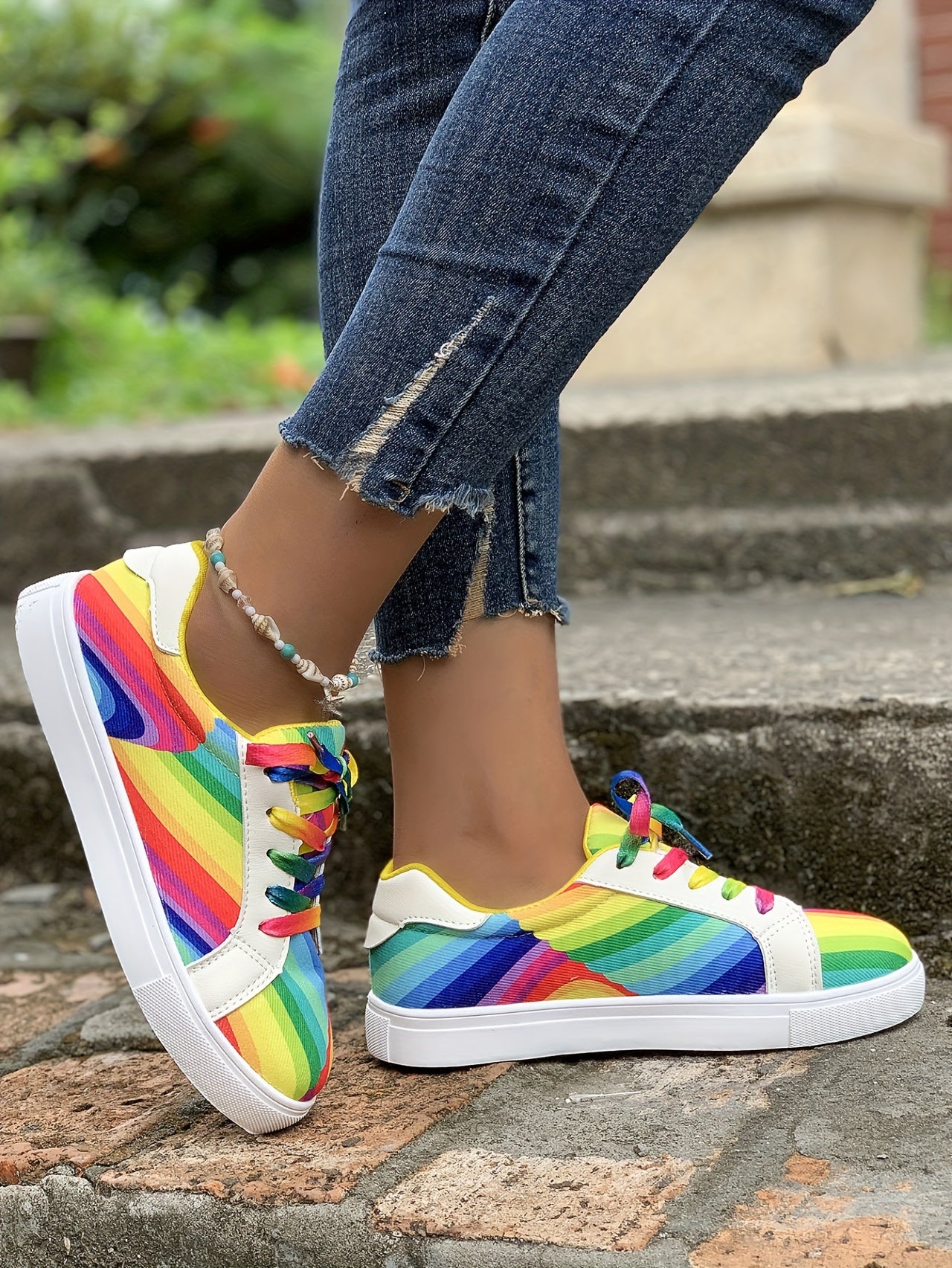Baskets imprimé coloré pour femmes - Topdecheztop.fr