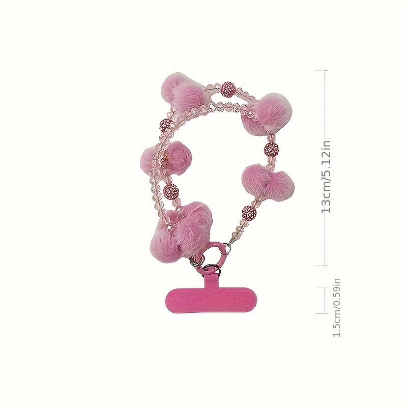 Bracelet en perles de cristal et diamants, cordon pour téléphone portable - Topdecheztop.fr