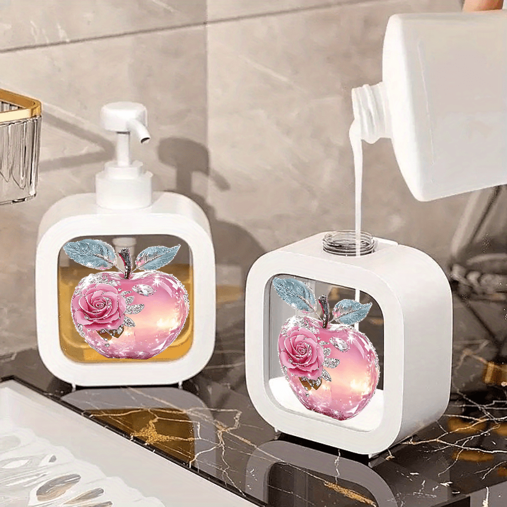 Distributeur de savon décoratif en verre avec pompe pour salle de bain