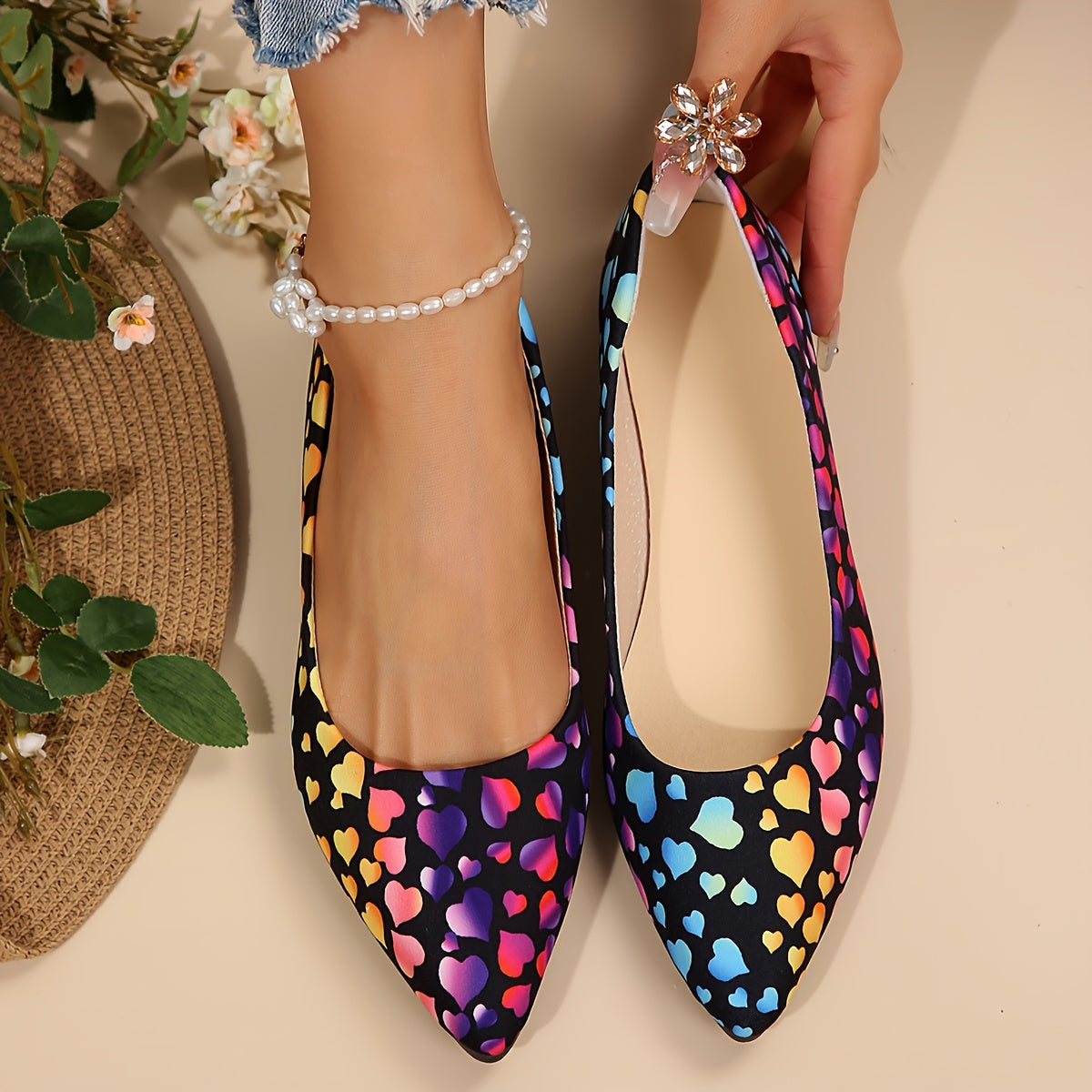Chaussures plates , imprimé pour femme - Topdecheztop.fr