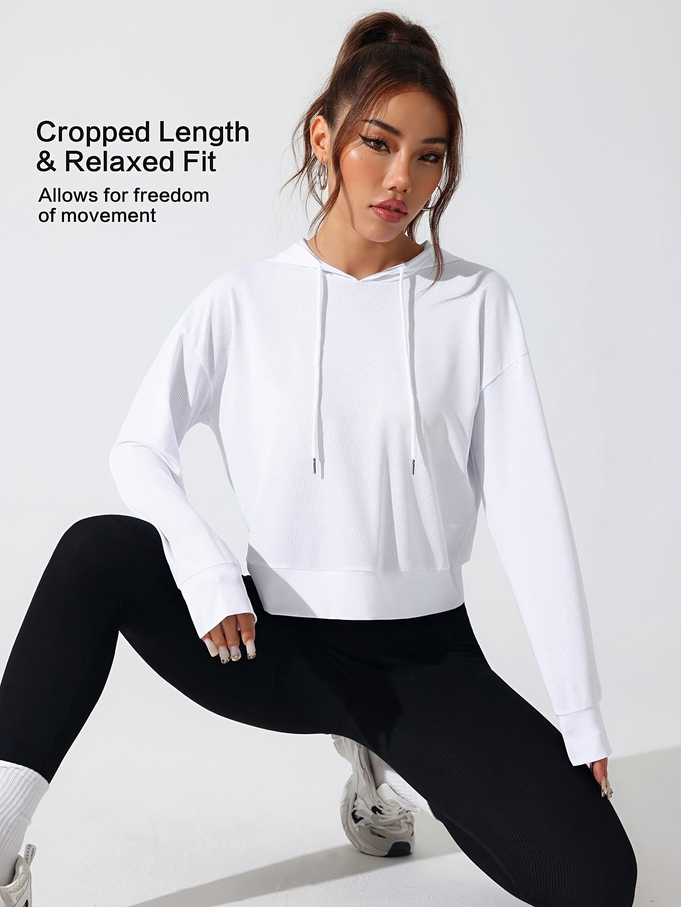 Sweat à capuche à manches longues pour femme - Topdecheztop.fr