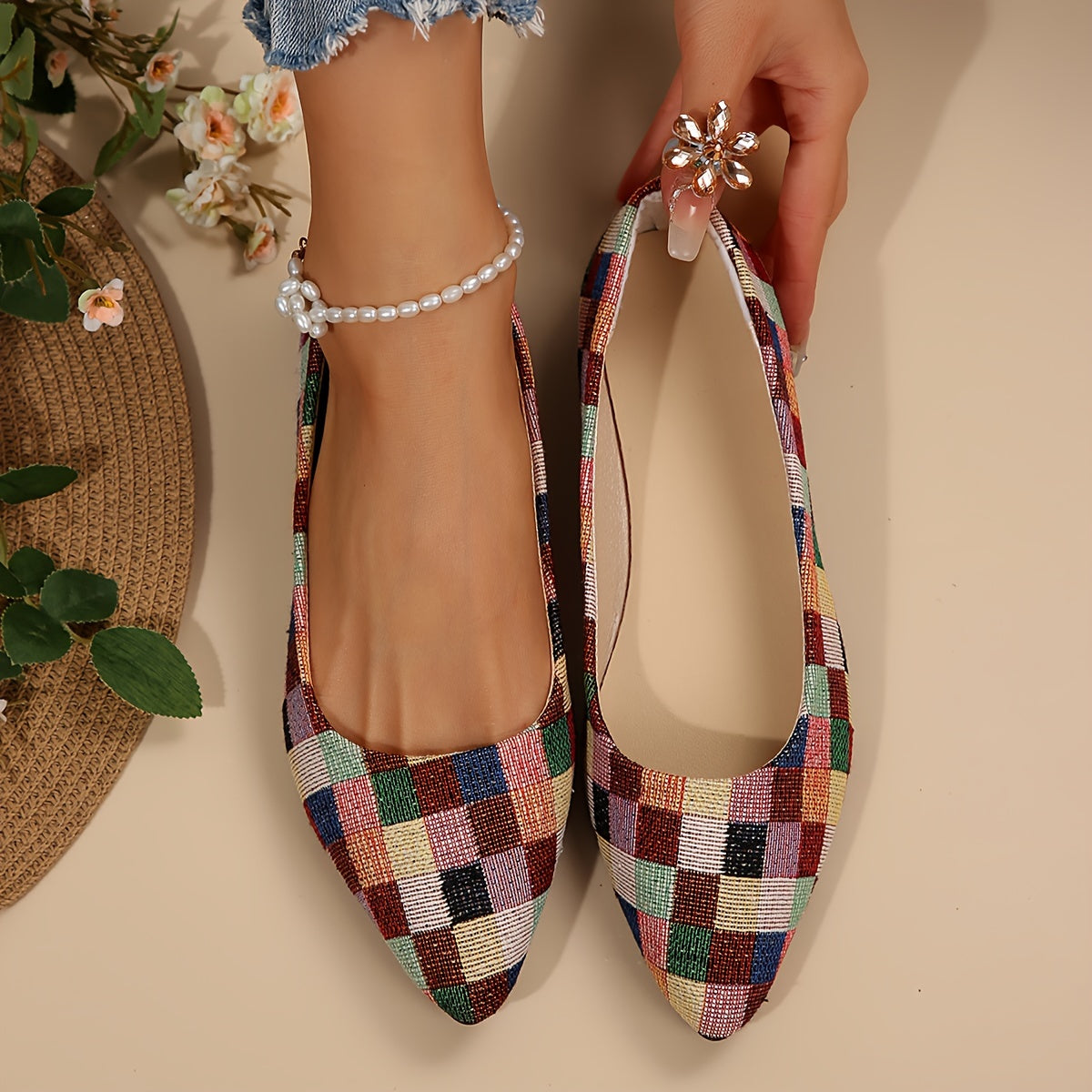 Chaussures plates , imprimé pour femme - Topdecheztop.fr