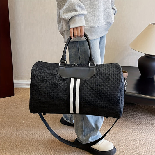 Sac de voyage élégant en PU grande capacité, sac fourre-tout multifonctionnel pour le week-end