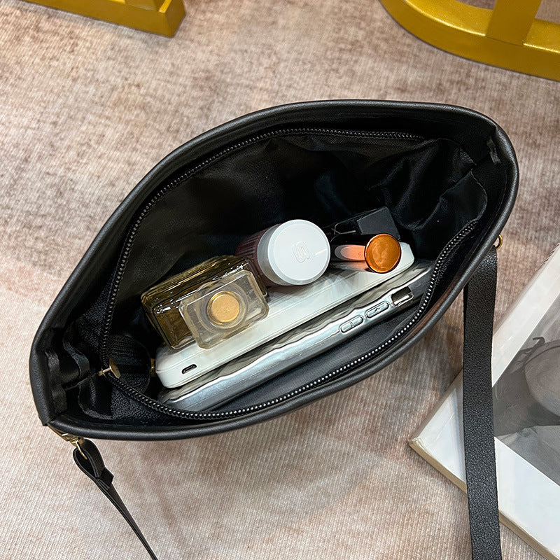 Petit sac carré à bandoulière de couleur contrastée
