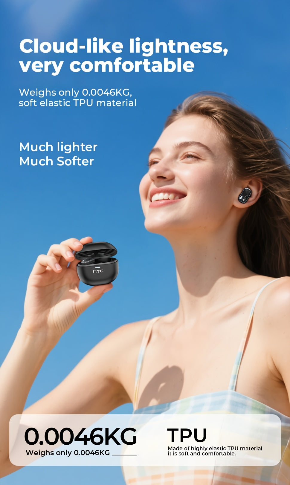 Écouteurs HTC NE16 BT V6.0 TWS Écouteurs intra-auriculaires sans fil