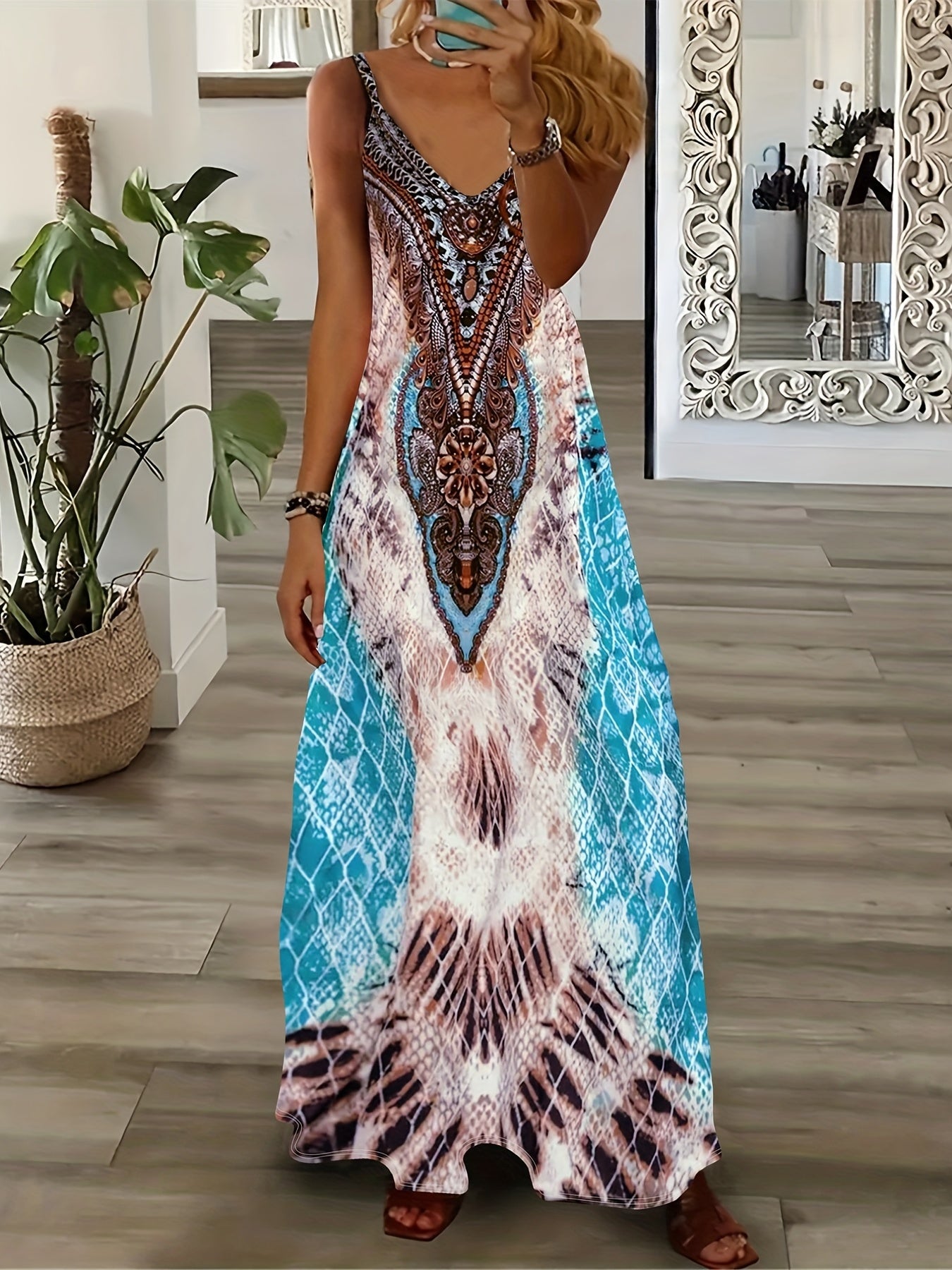Robe à imprimé graphique - Topdecheztop.fr
