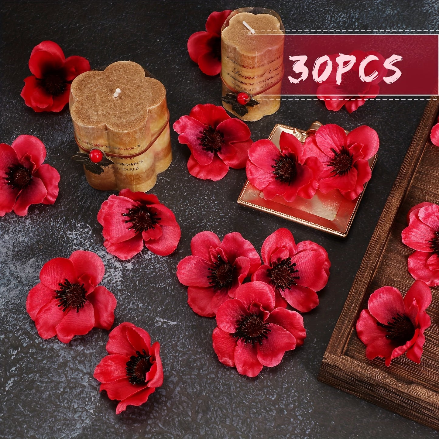 Lot de 30 fausses fleurs sauvages