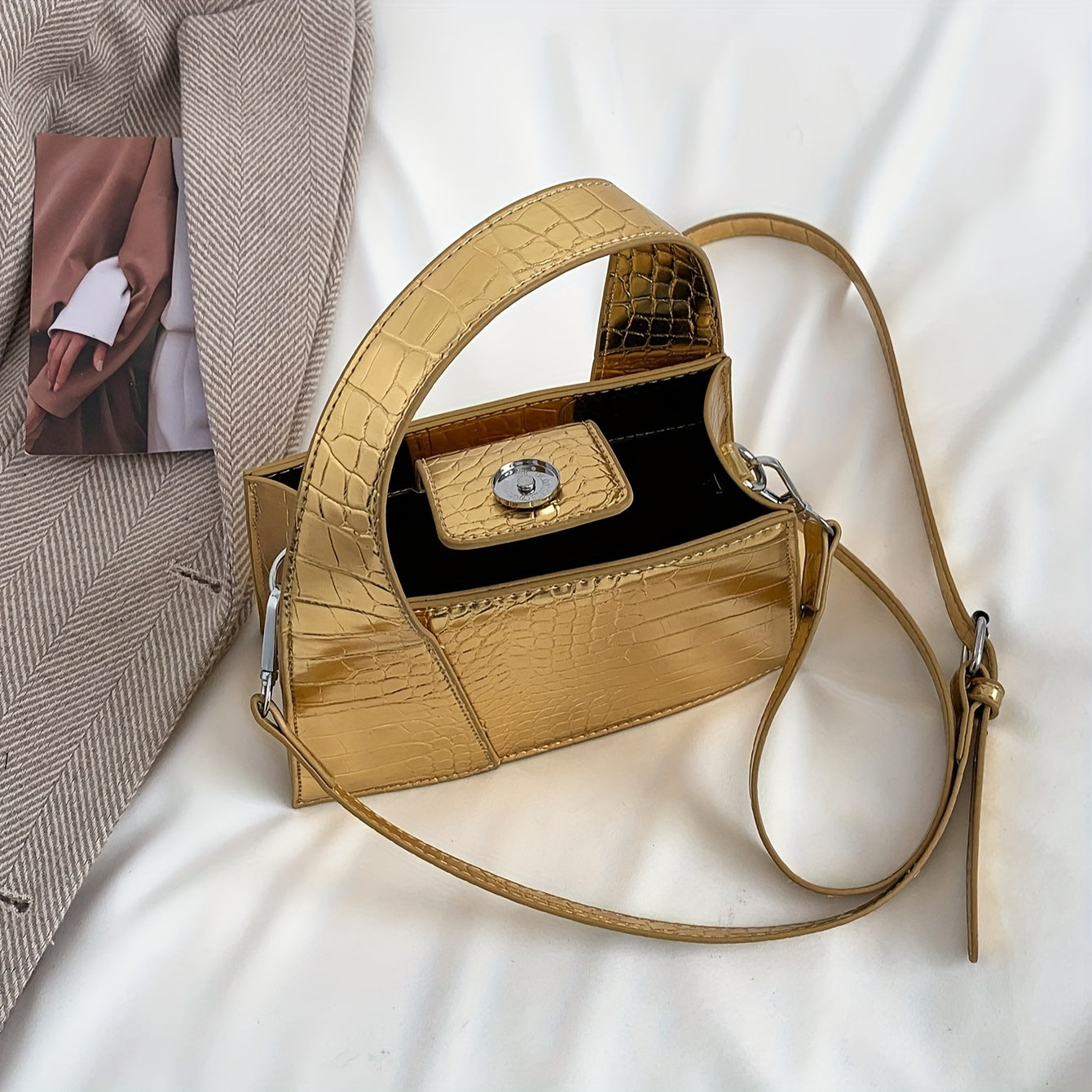 Sac à main tendance à motif crocodile - Topdecheztop.fr
