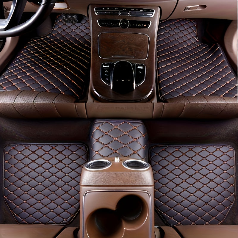 Lot de 5 tapis de sol de luxe pour voiture, universels