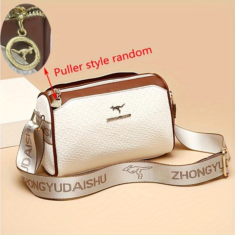 Sac bandoulière Boston tendance, sac à bandoulière multi-compartiments