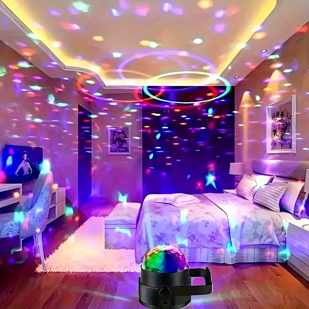 1 boule lumineuse LED multicolore avec télécommande - Topdecheztop.fr