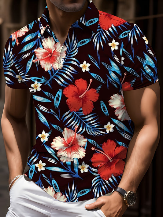 Tee shirt  homme imprimé floral 3D - Topdecheztop.fr