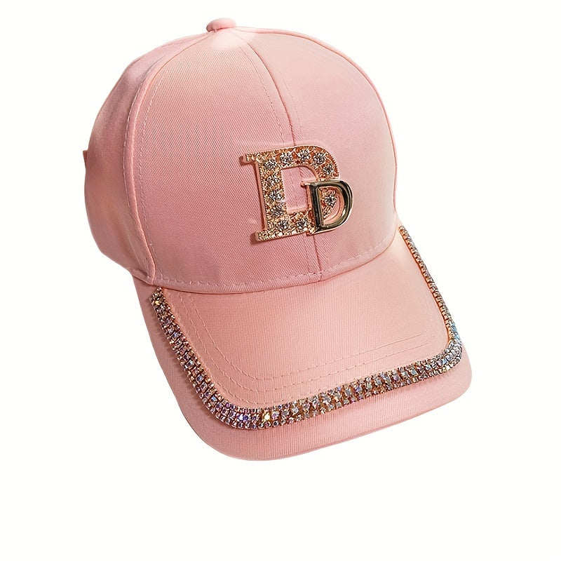 Casquette de baseball avec strass, 100 % polyester - Topdecheztop.fr