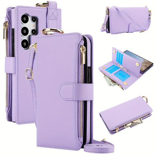 Étui portefeuille bandoulière pour Samsung Galaxy