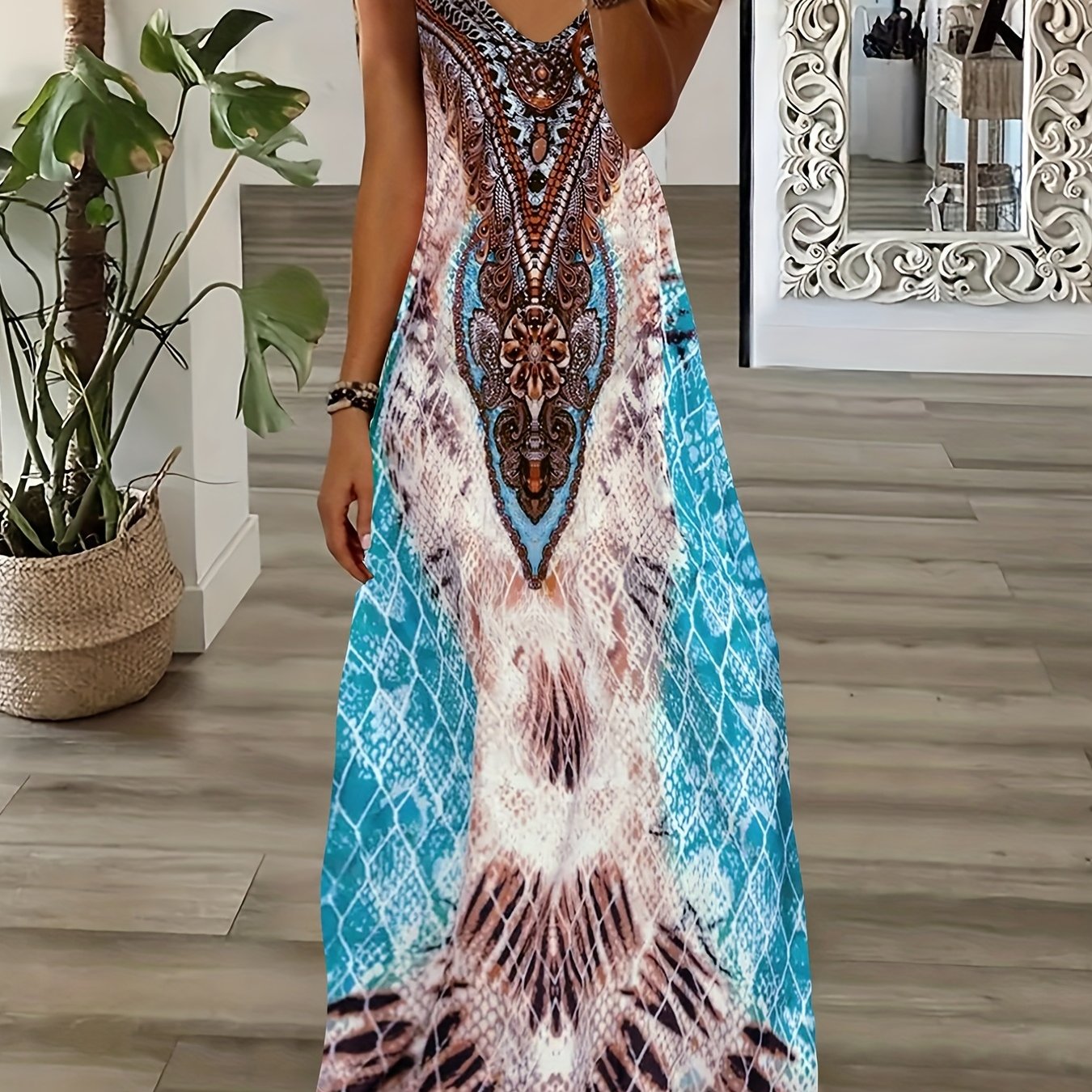 Robe à imprimé graphique - Topdecheztop.fr