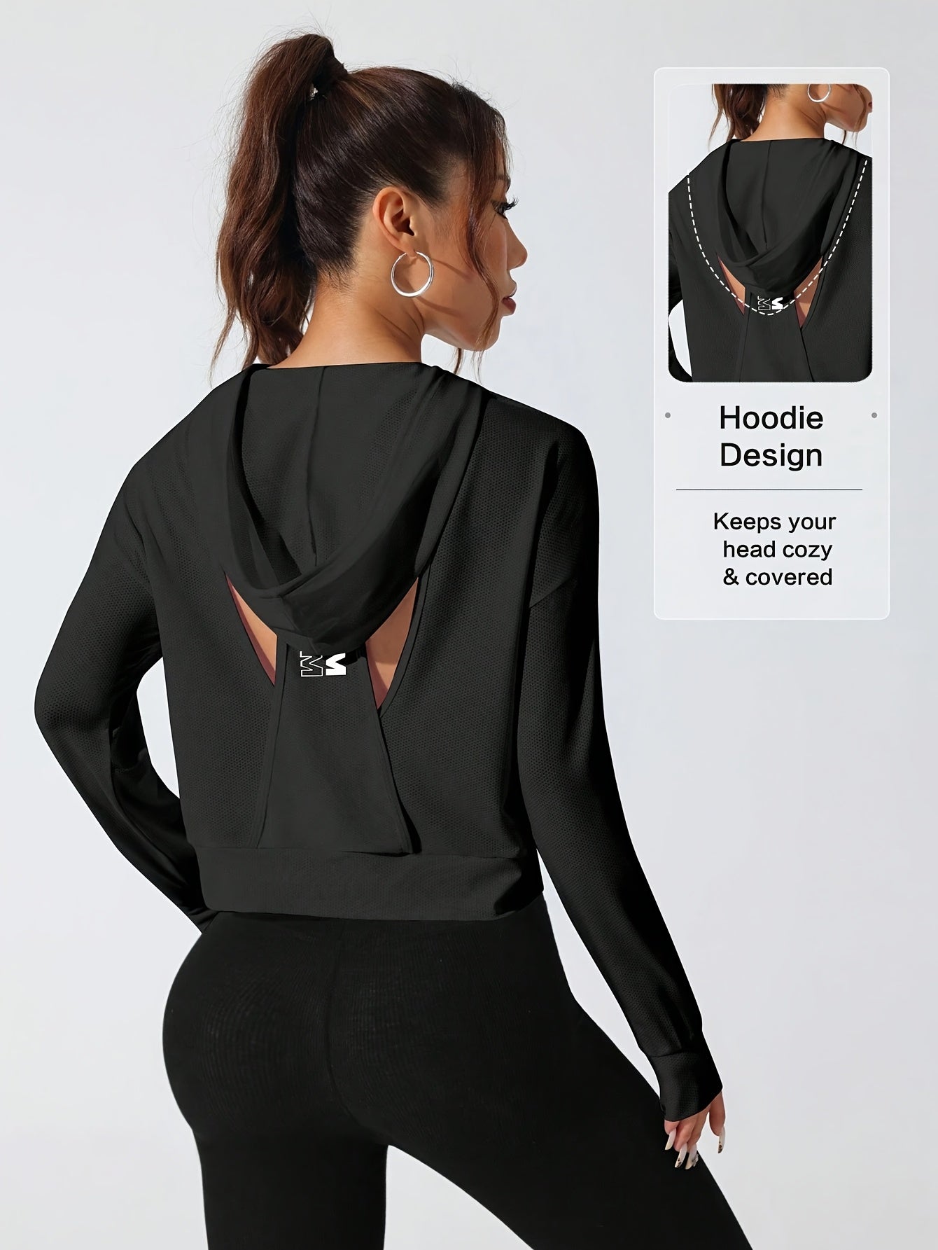 Sweat à capuche à manches longues pour femme - Topdecheztop.fr