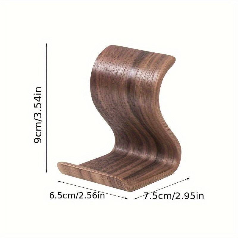 Support de bureau portable en bois pour téléphone portable