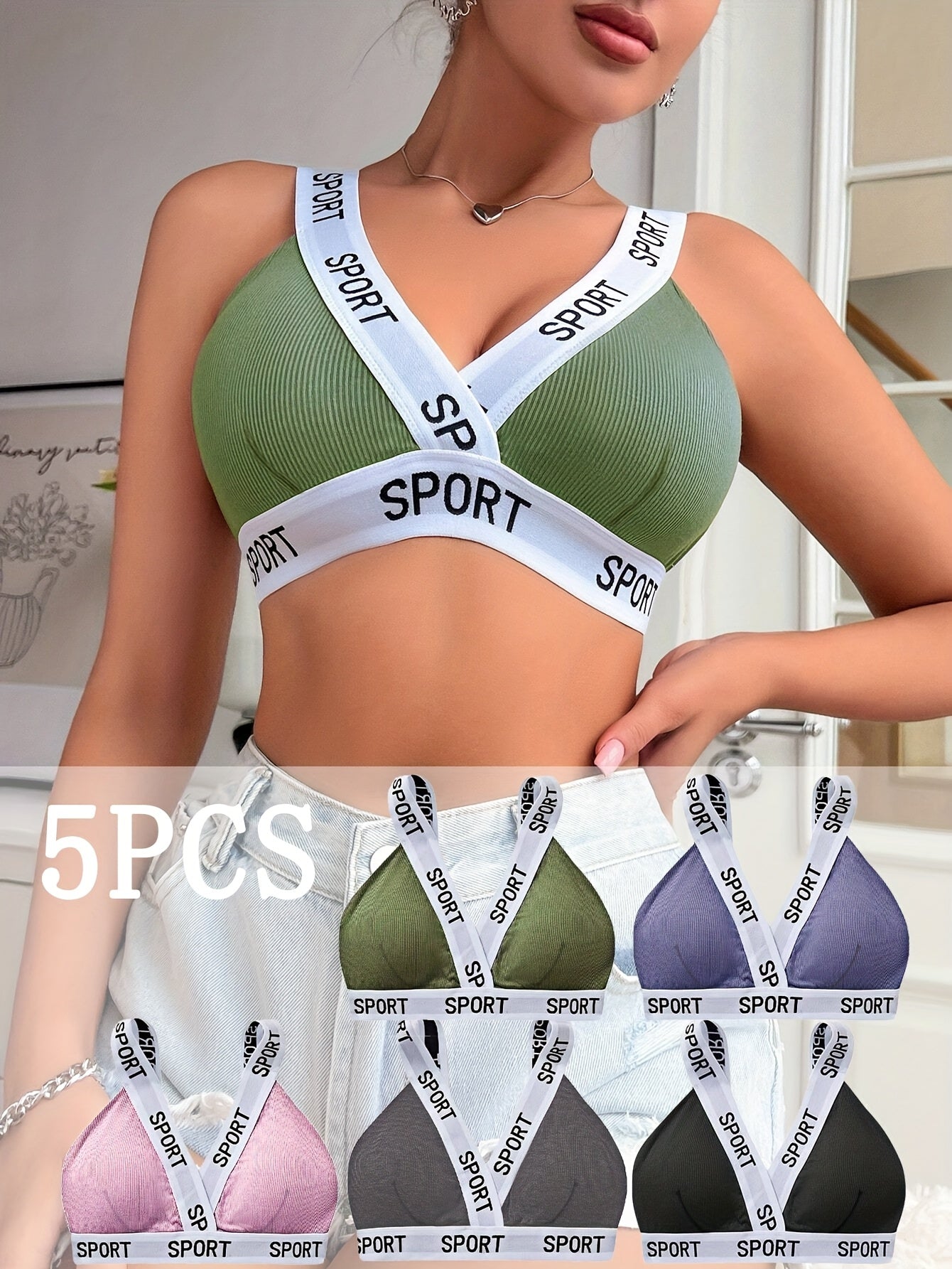 Soutiens-gorge de sport décontractés pour femmes 5 pièces - Topdecheztop.fr