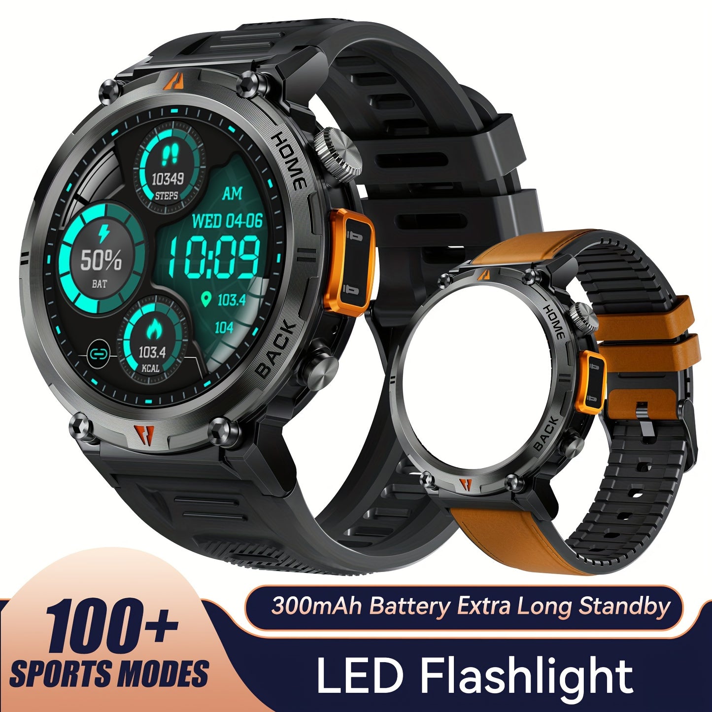 Montre connectée pour homme avec écran TFT 360p, écran 3,68 cm - Topdecheztop.fr