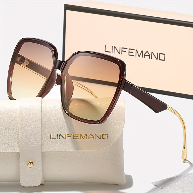 Lunettes polygonales surdimensionnées tendance pour femmes