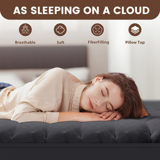 Protège-matelas matelassé qualité hôtel - Élastique 360°, respirant, antidérapant