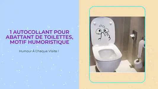1 autocollant pour abattant de toilettes, motif humoristique by@Outfy