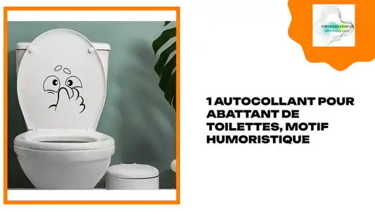 1 autocollant pour abattant de toilettes, motif humoristique by@Outfy