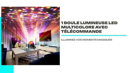 1 boule lumineuse LED multicolore avec télécommande by@Outfy