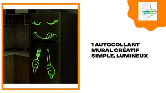 1 autocollant mural créatif simple, lumineux by@Outfy