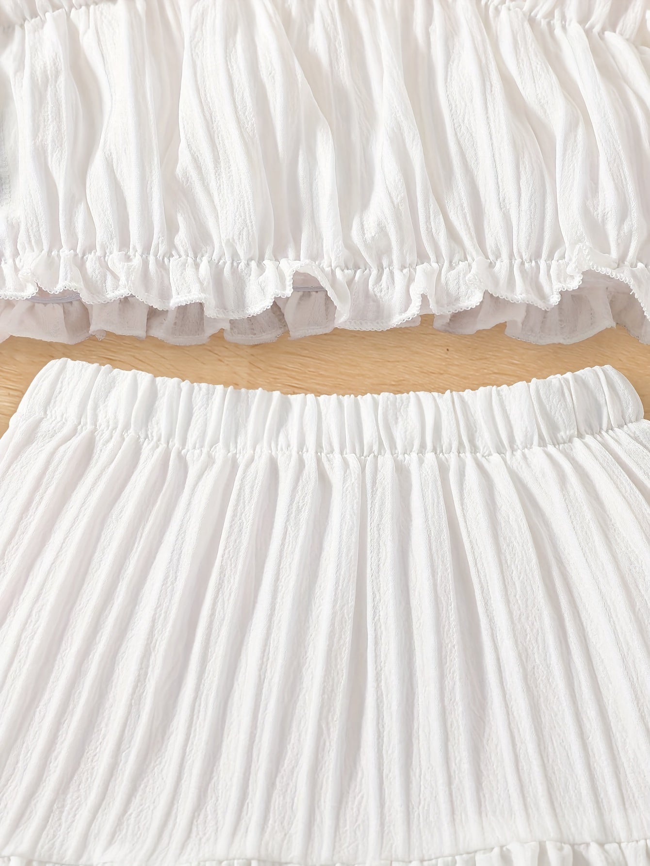 Elegant 2 Pcs Cold-Shoulder Crop Top + High Wait Skirt Girl's Set, Holiday Leisure Summer Clothes, Gift - Topdecheztop.fr