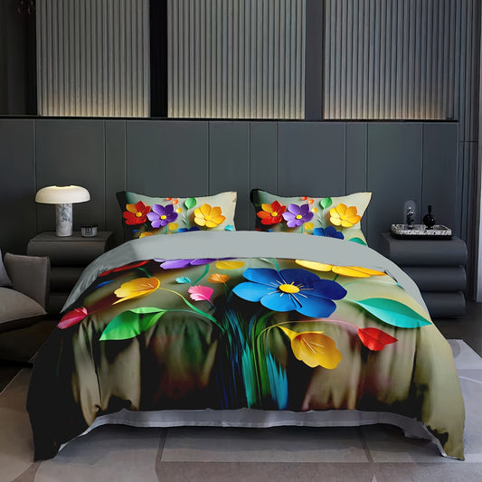 Parure de lit à motif floral 3D - Topdecheztop.fr