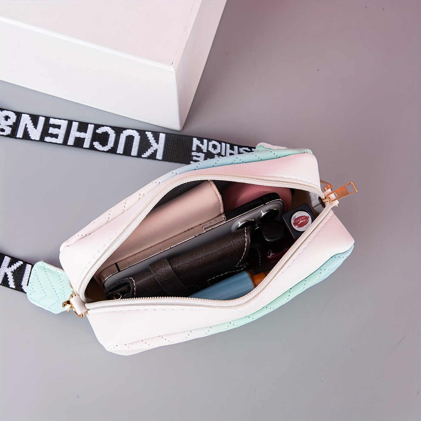 Sac bandoulière matelassé dégradé tendance - Topdecheztop.fr