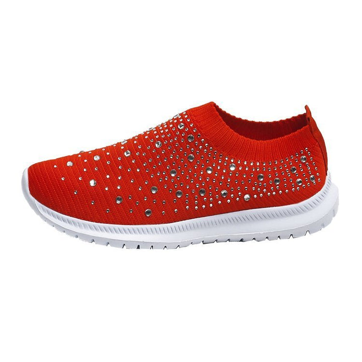 Chaussures chaussettes extensibles à strass grandes tailles