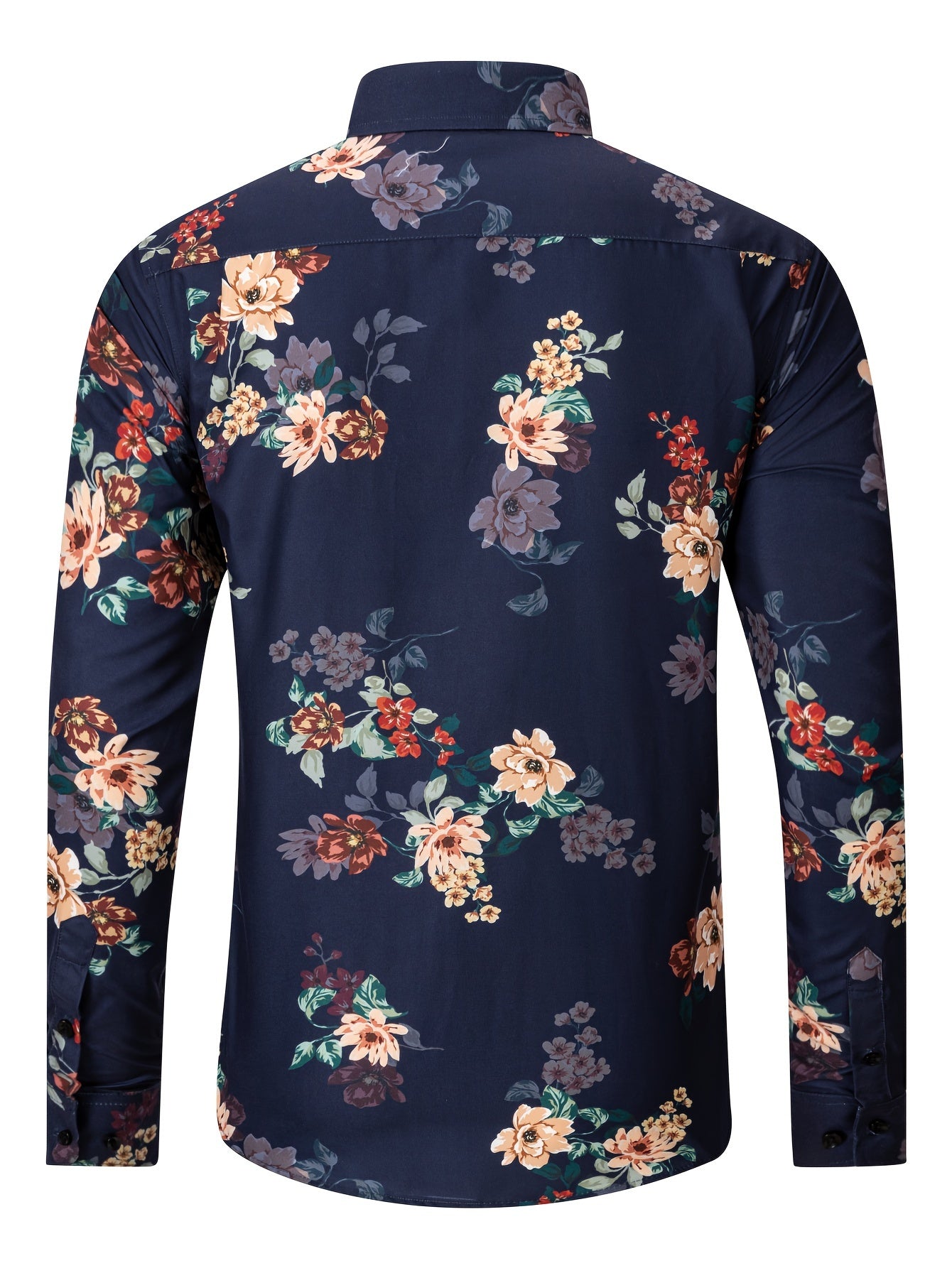 Chemise homme à manches longues boutonnée