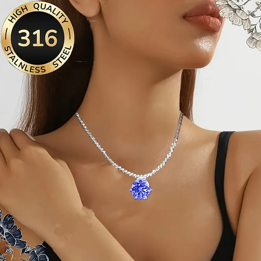 Un ensemble de trois élégants colliers hypoallergéniques en acier inoxydable