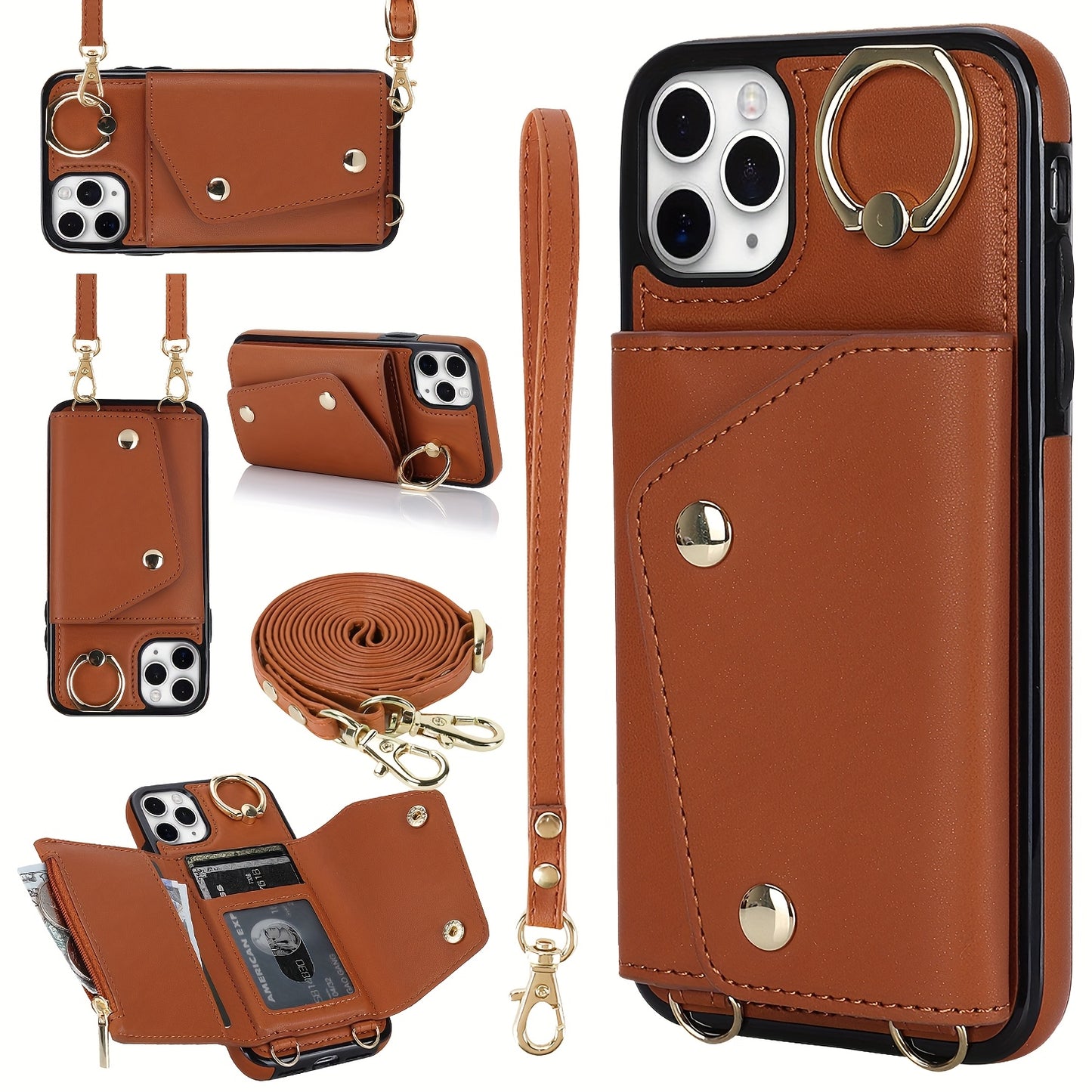 Etui portefeuille bandoulière pour femme est compatible avec les iPhone