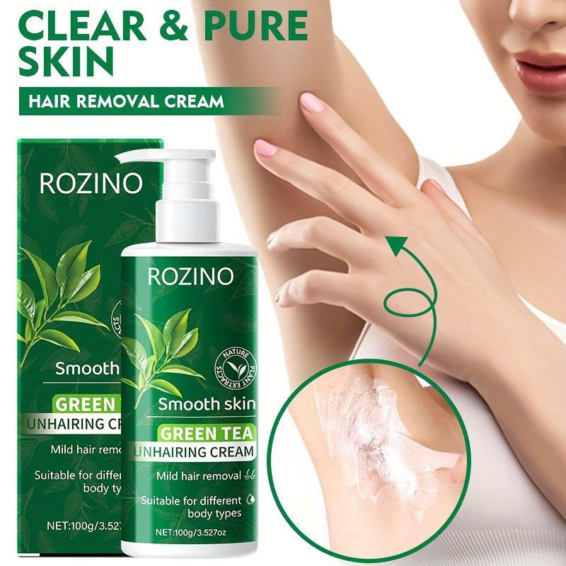 Découvrez notre crème dépilatoire au thé vert, une solution d'épilation douce et efficace pour tout le corps