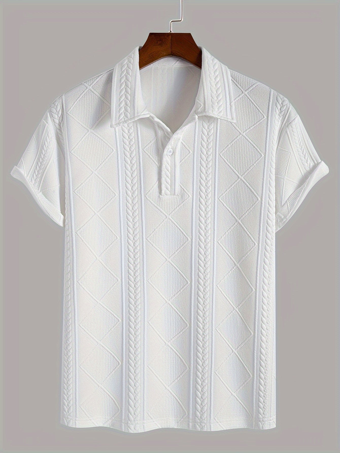 Chemise Henley à manches courtes et col à revers