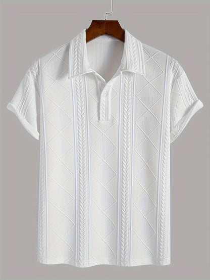 Chemise Henley à manches courtes et col à revers