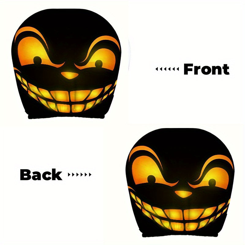 Lot de 2 housses d'appuie-tête lumineuses Chat du Cheshire, style fantaisie