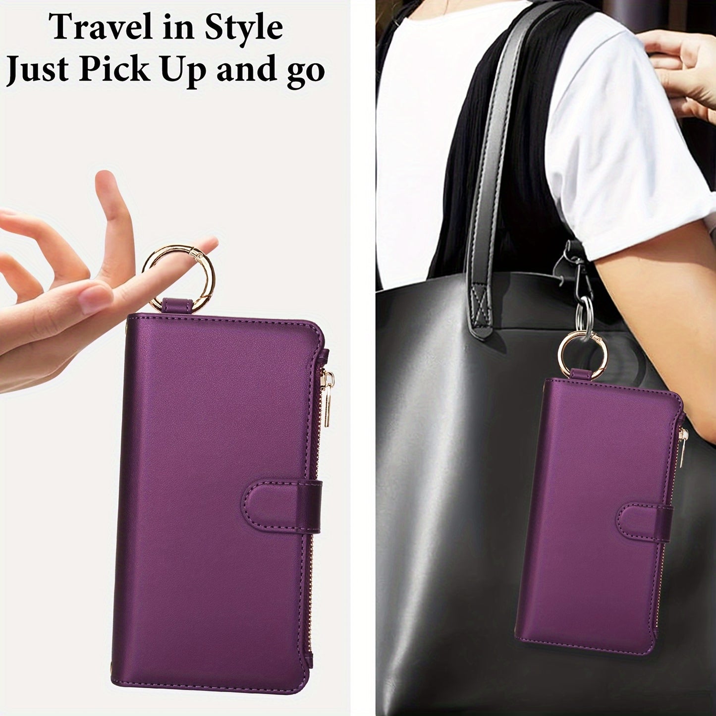 Étui portefeuille bandoulière pour Samsung Galaxy