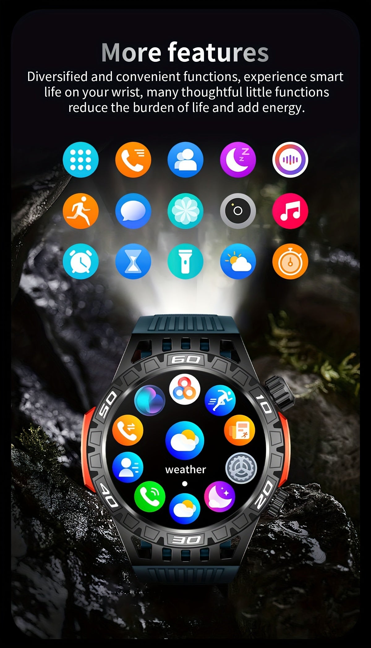 Montres connectées avec lampe de poche