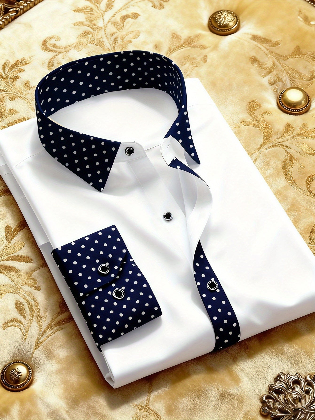 Chemise Homme Manches Longues Col Revers Couleur Unie Coupe Slim 100% Polyester Decontractee - 4 Coloris FR S-XL