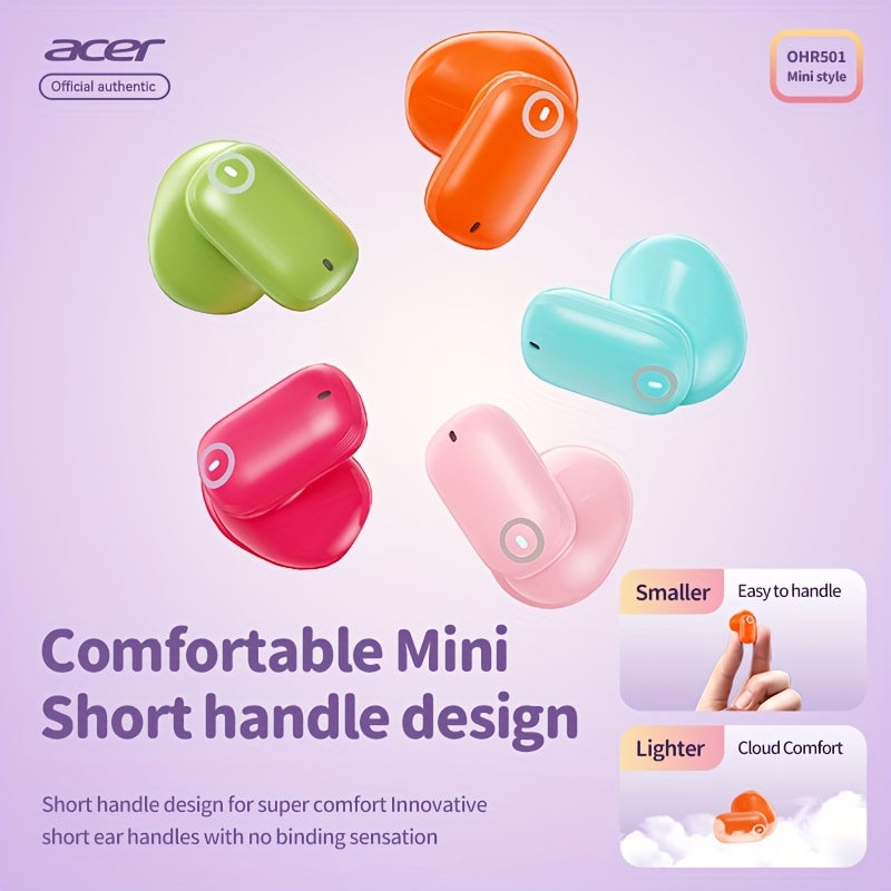 Écouteurs sans fil Acer, semi-intra-auriculaires à réduction de bruit