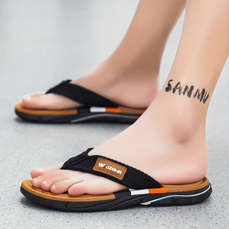 Sandales de plage pour homme, plateforme estivale décontractée à zigzag, antidérapantes, résistantes aux odeurs et à l'usure