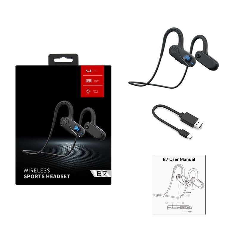 Nouveaux écouteurs Bluetooth à conduction osseuse B7 Sports