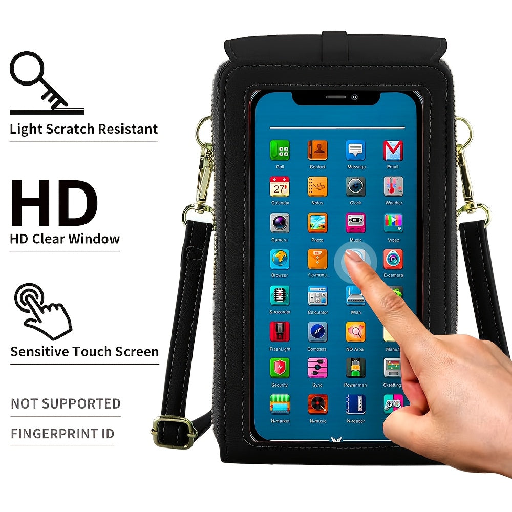 Petit sac carré multifonctionnel, portable avec plusieurs compartiments et emplacements pour cartes